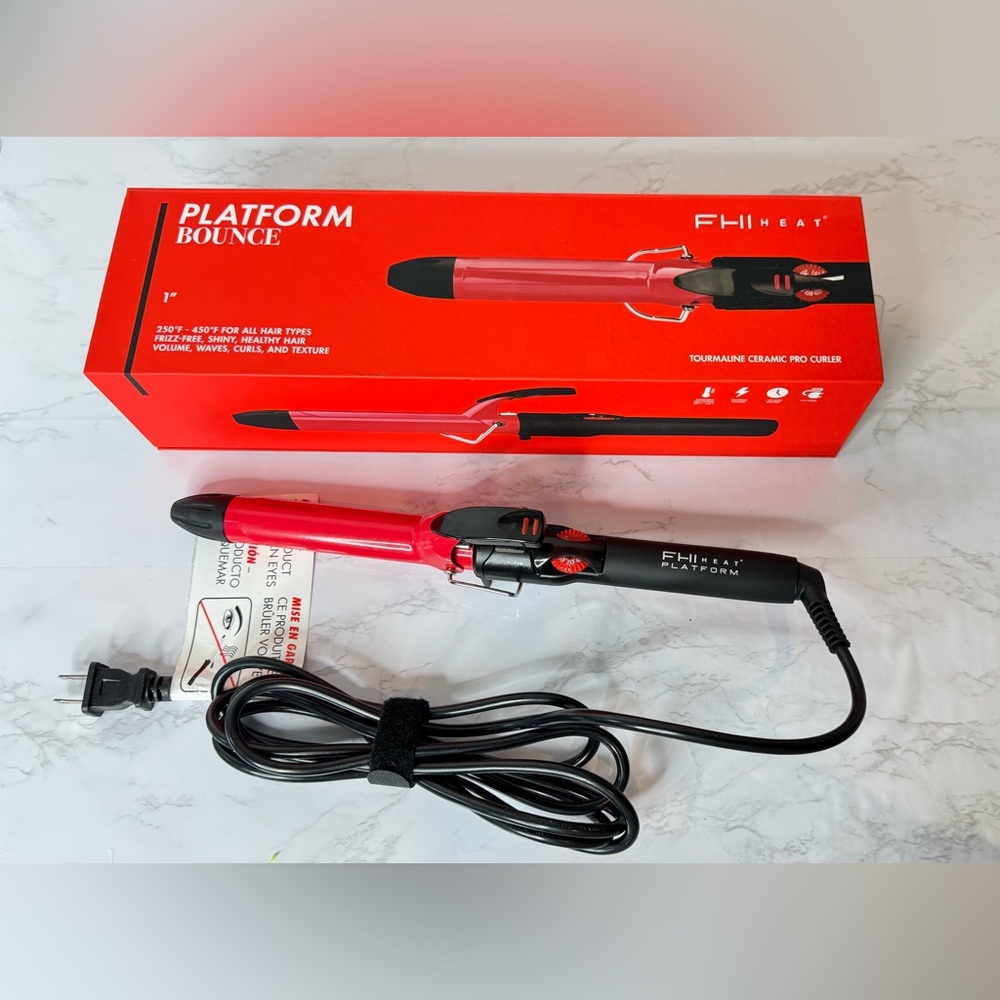 FHI‎ Heat Platform Bounce 1-inch Red Curling Iron